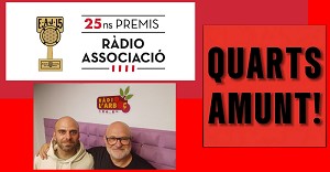 El programa casteller Quarts Amunt! de Rdio lArbo es presenta a totes les categories dels 25ns Premis Rdio Associaci