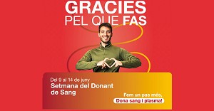 Setmana del Donant de Sang: Fem un pas ms: dona sang i plasma arriba a lArbo