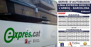 Nous horaris del Bus Express (lArbo  Barcelona)