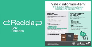 L�Arbo� impulsa una nova etapa en la recollida porta a porta a partir del 13 d�abril
